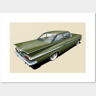 1959 Chevrolet Impalain Highland Green Posters and Art